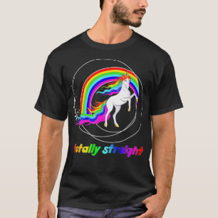 T-shirt Drôle Gay pride sarcastique Totalement droit LGBTQ