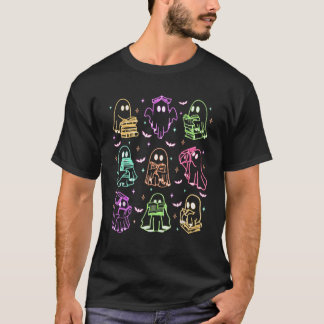 T-shirt Drôle Ghost Livre Lecture Halloween Livres Lover T