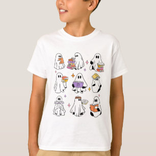 T-shirt Drôle Ghost Livre Lecture Halloween Livres Lover T