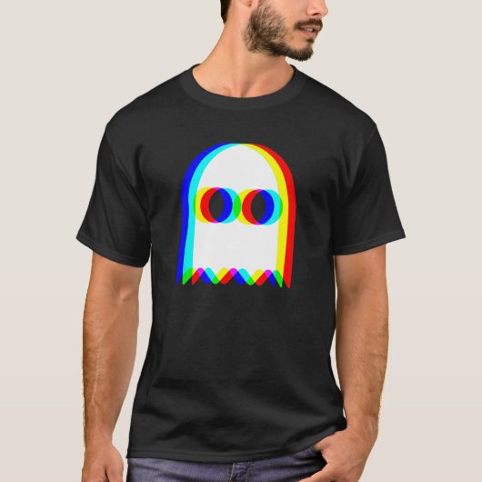 T-shirt Drôle Ghost Trippy Vaporwave Halloween Techno Rave (Devant)