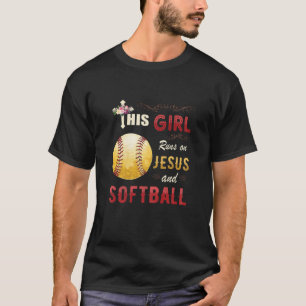 T-shirt Drôle Gift Watercolor Girl Courez sur Jésus et Sof