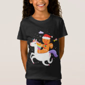 T-Shirt Drôle Gingerbread Homme Unicorne Design Pour Noël (Devant)