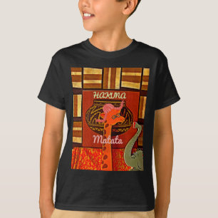 T-shirt Drôle Giraffe avec texte cool Hakuna Matata