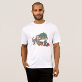T-shirt Drôle Glamping Cartoon Camping de luxe (Devant entier)