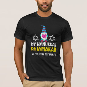 T-shirt Drôle Gnome Hanoukka My Hanoukka Pajamakah