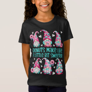 T-Shirt Drôle Gnomes d'été qui aime cuire des beignes