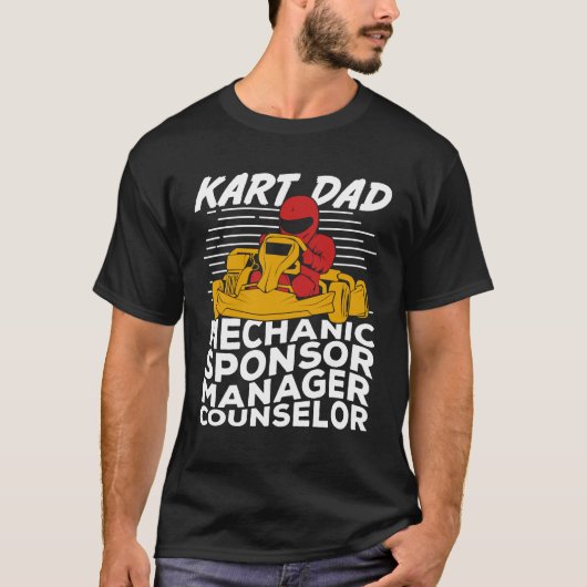 T-shirt Drôle Go Kart Racing Papa Cadeau Père (Devant)