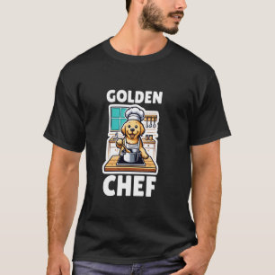 T-shirt Drôle Golden Labrador Pet Cuisine Golden Chef Chie