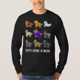T-shirt Drôle Golden Retriever Chien Halloween Happy Howl
