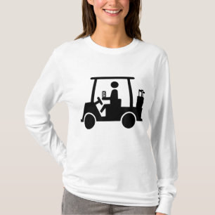 T-shirt Drôle Golf Boire Bière Dans Golf Panier