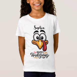 T-Shirt Drôle Goofy Turkey Face Dessin Personnalisé