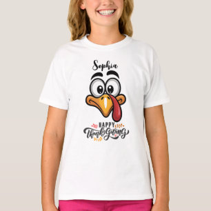 T-shirt Drôle Goofy Turkey Face Dessin Personnalisé