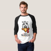 T-shirt Drôle Goofy Turkey Face Dessin Personnalisé (Devant entier)