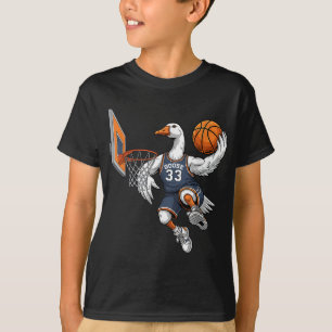 T-shirt Drôle Goose Basketball Joueur Slam Dunk Amateurs S