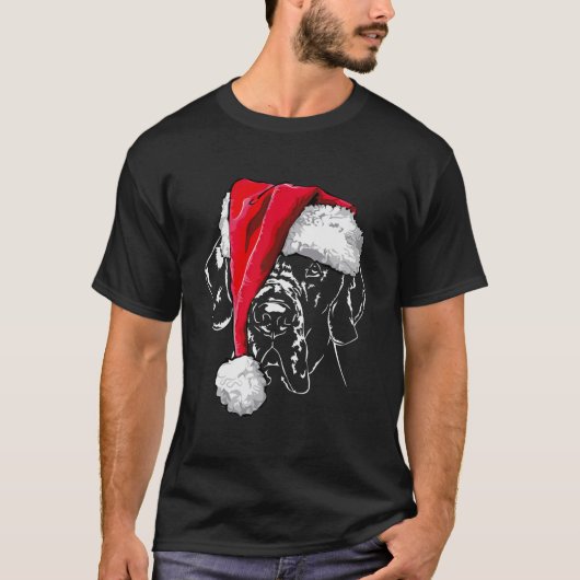 T-shirt Drôle Grand Danse Père Noël Noël Chien Maman Pots  (Devant)