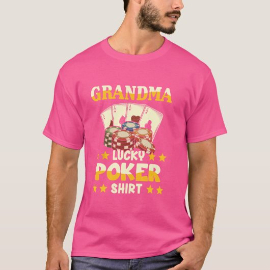 T-shirt Drôle Grand-mère Lucky Poker Tee Pour Grand-mère P (Devant)