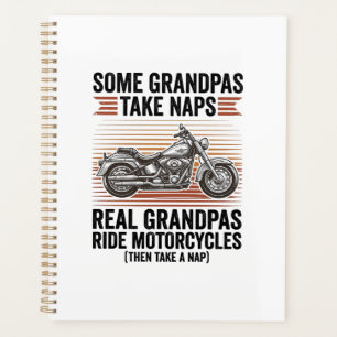 T-shirt drôle grand-père moto gravure vintage