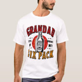 T-shirt Drôle Grand-père Six Pack Tee -Fête des pères Bièr (Devant)