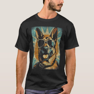 T-shirt Drôle Graphique Vintage Rétro Berger Allemand Pour