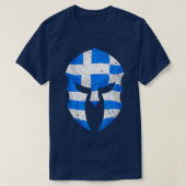 T-shirt Drôle Grec Spartan Drapeau Cadeau Pour Hommes Femm (Design devant)