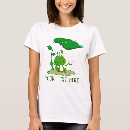 T-shirt Drôle grenouille ajouter du texte (Devant)