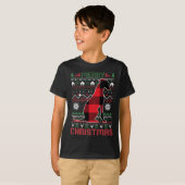 T-shirt Drôle Greyhound laide Noël rouge éclat (Devant entier)
