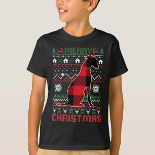 T-shirt Drôle Greyhound laide Noël rouge éclat