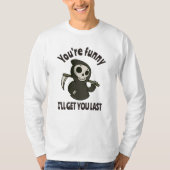 T-shirt Drôle Grim Reaper Squelette Halloween Costume (Devant)