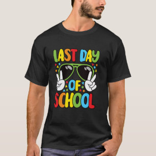 T-shirt Drôle Groovy Dernier Jour D'École Professeur Homme