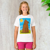 T-shirt Drôle gros chien Brown assis au soleil