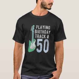 T-shirt Drôle Guitare Lecteur Musique Lover 50E Anniversai