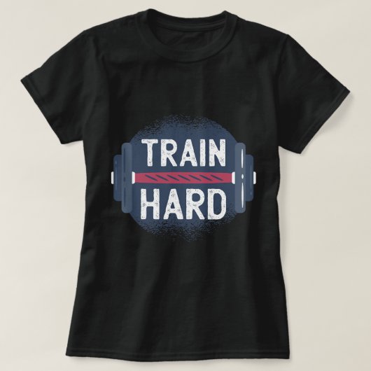 T-shirt Drôle Gym Train Dur Devis Inspiration Exercice Wei (Design devant)