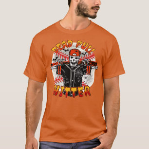 T-shirt Drôle Halloween Baseball Dead Pull Hitter Baseball