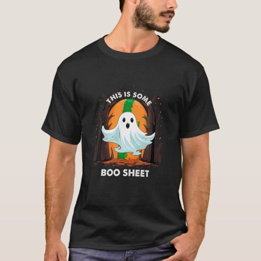 T-shirt Drôle Halloween Boo Ghost éffrayant Ceci est un Bo (Devant)