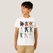 T-shirt Drôle Halloween caractères Dabbing (Devant entier)