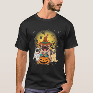 T-shirt Drôle Halloween Carlin sorcière Citrouille maman A
