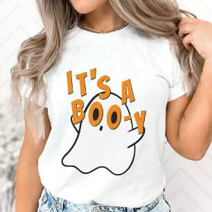 T-shirt Drôle Halloween C'est un Baby shower fantôme Blanc