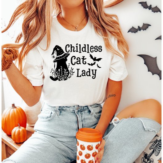 T-shirt Drôle Halloween Enfant Chat Lady