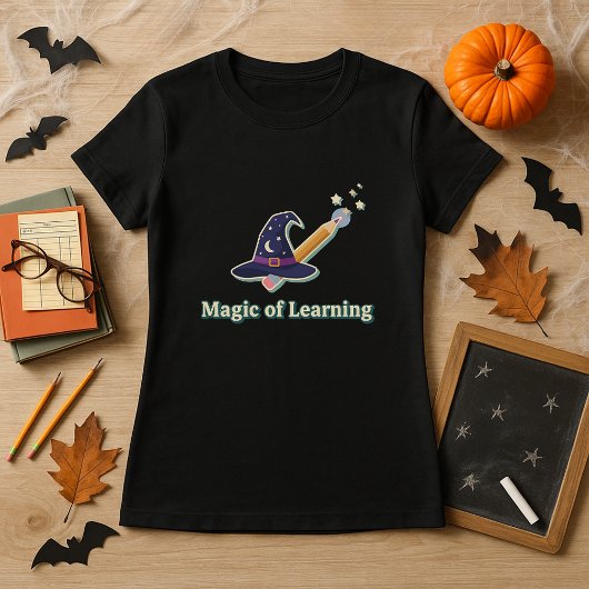 T-shirt Drôle Halloween Enseignant Cadeau Magie d'apprenti