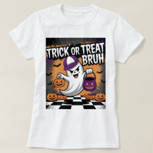 T-shirt Drôle Halloween fantôme & Citrouilles
