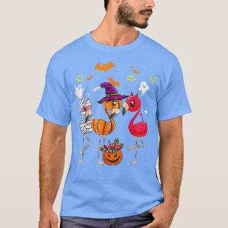 T-shirt Drôle Halloween Flamant rose Flamingoween Witch Va