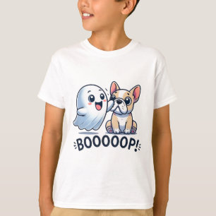 T-shirt Drôle Halloween Ghost French Bulldog Boop Easy Laz
