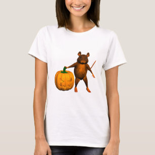 T-shirt Drôle Halloween Maison Souris Rat