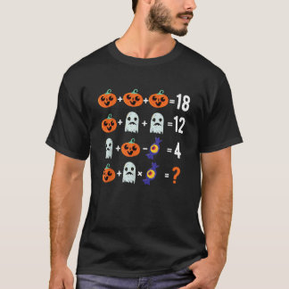 T-shirt Drôle Halloween Math Problème T Chemise