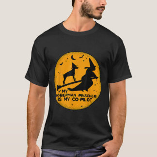 T-shirt Drôle Halloween Mon Doberman Pinscher Est Mon Co P
