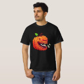 T-shirt Drôle Halloween Pac-Man Citrouille Ghost Alien Tee (Devant entier)