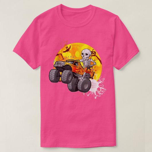 T-shirt Drôle Halloween Squelette Monster Citrouille de ca (Design devant)