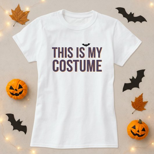 T-shirt Drôle Halloween Tee; Ceci Est Mon Costume Chat & T