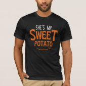 T-shirt Drôle Halloween Thanksgiving patate douce assorti (Devant)