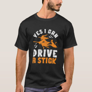 T-shirt Drôle Halloween Volant Sorcière Chambre Oui Je Peu